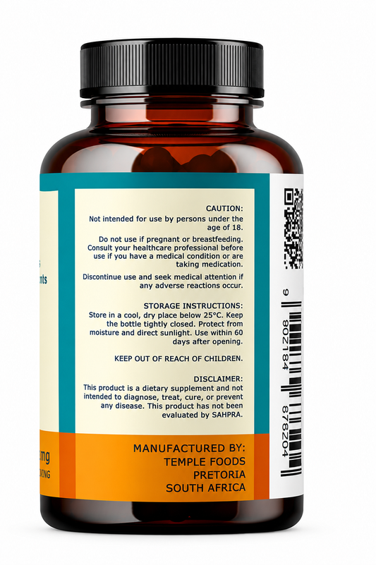 Living Labs Ashwagandha bottle back label