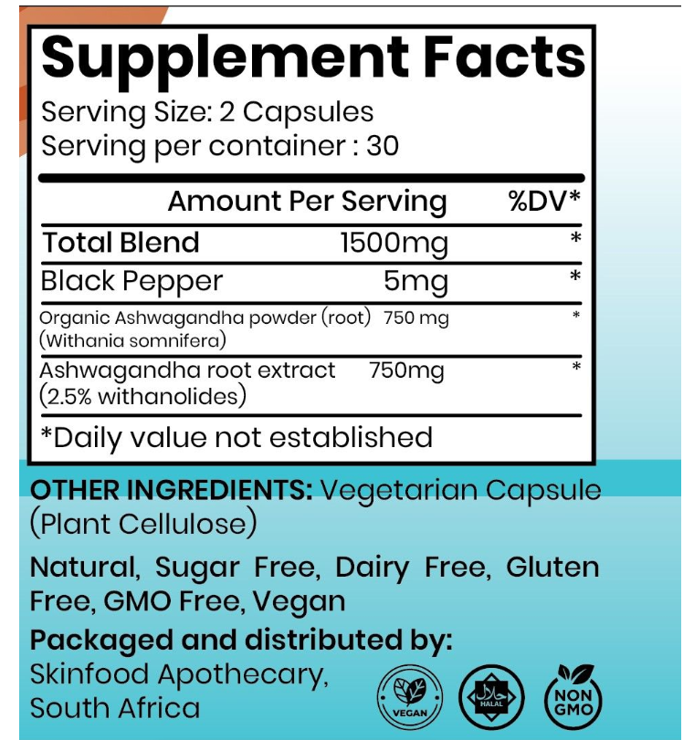 SKS Organics supplement facts